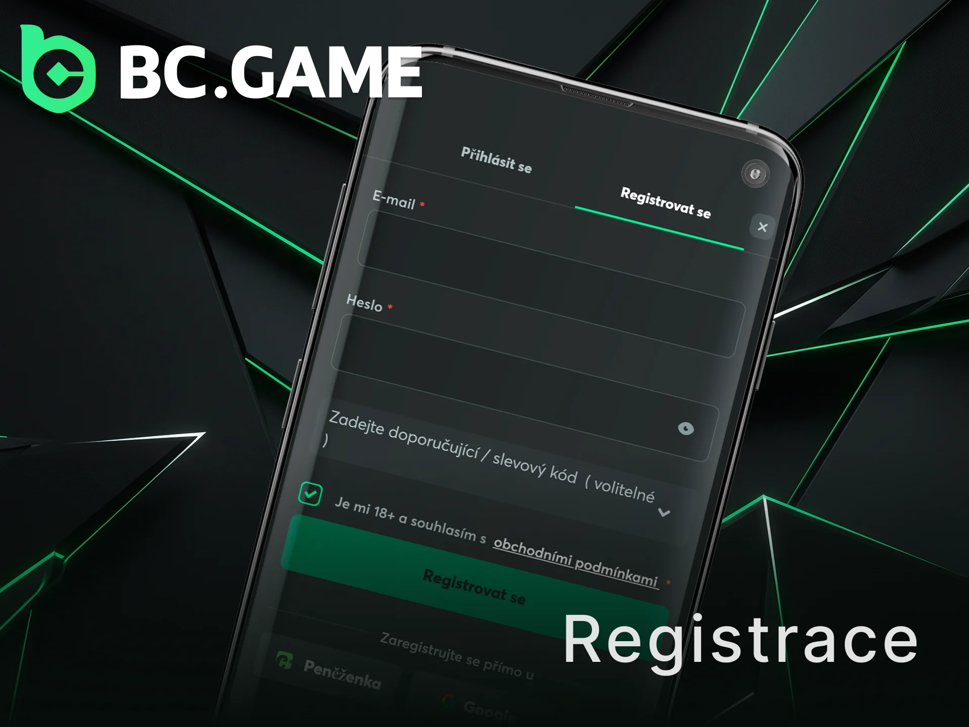 Registrujte se přes aplikaci BC Game a začněte ihned hrát.