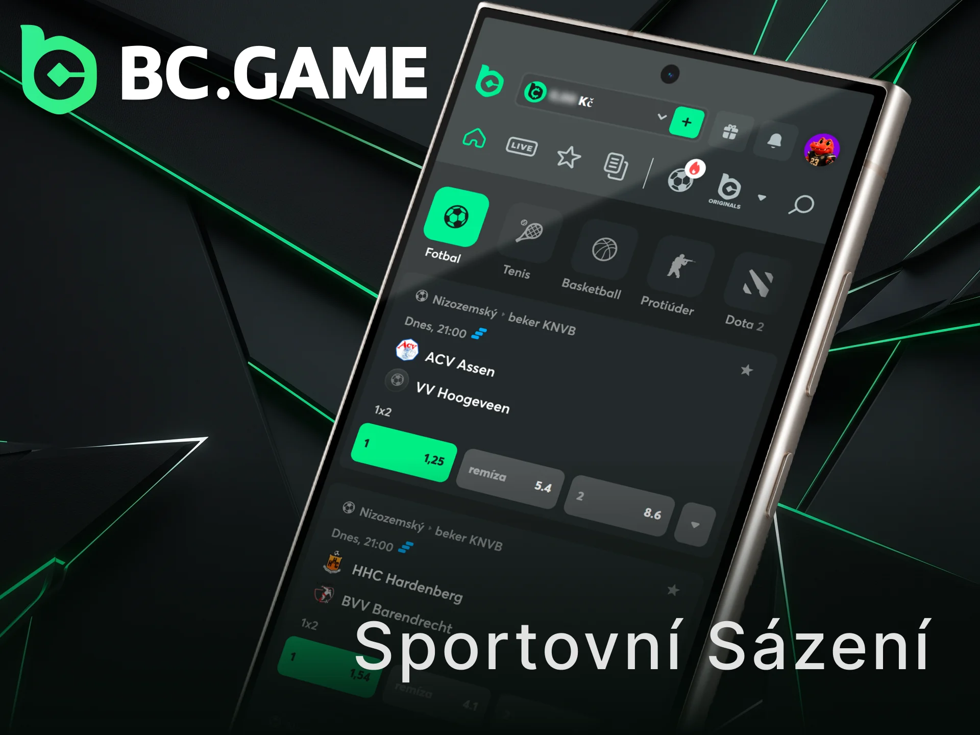 Přečtěte si návod jak vsadit v aplikaci BC Game na sporty.
