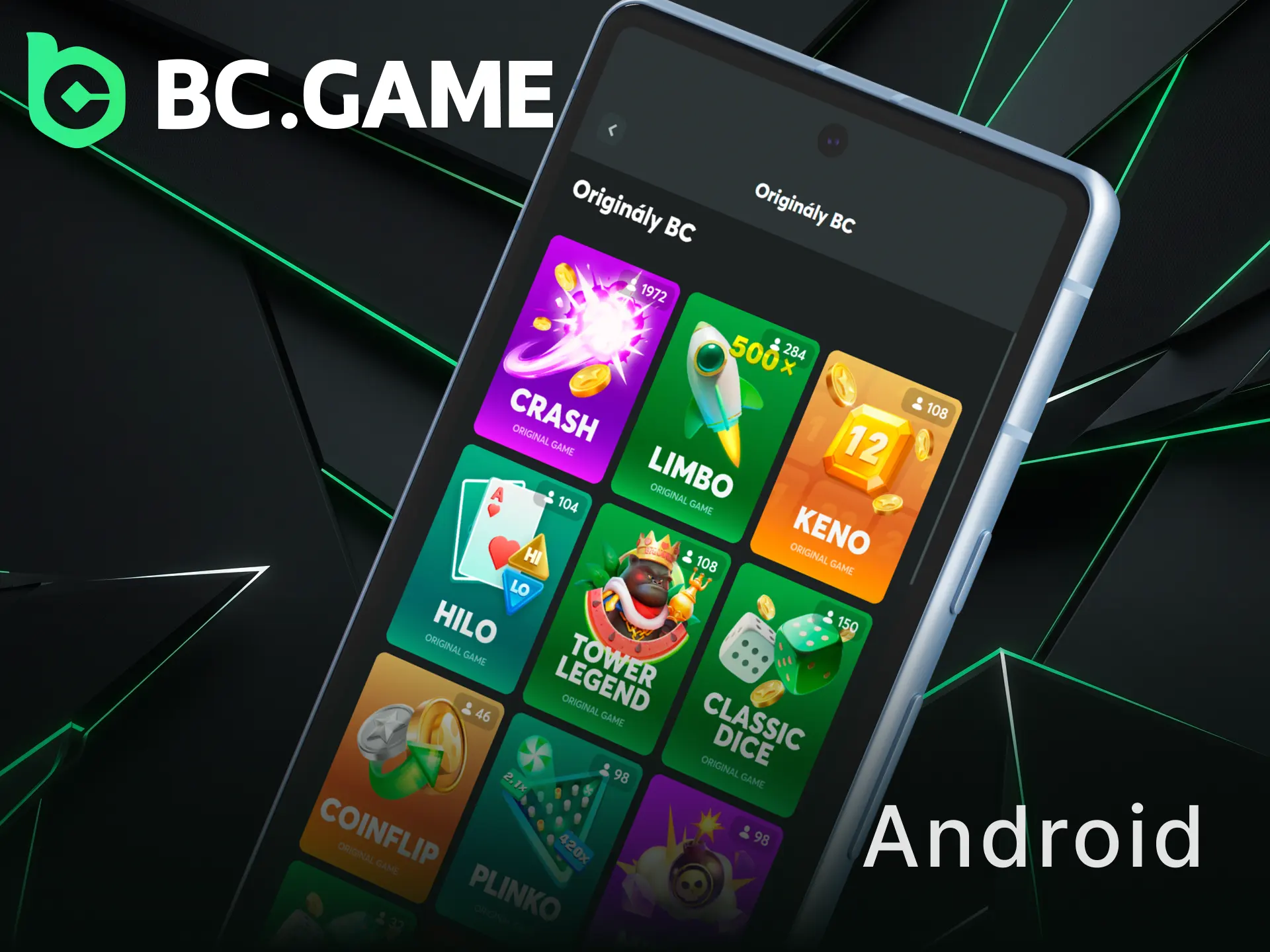 Stáhněte si BC Game aplikaci pro Android a sázejte přímo v telefonu.