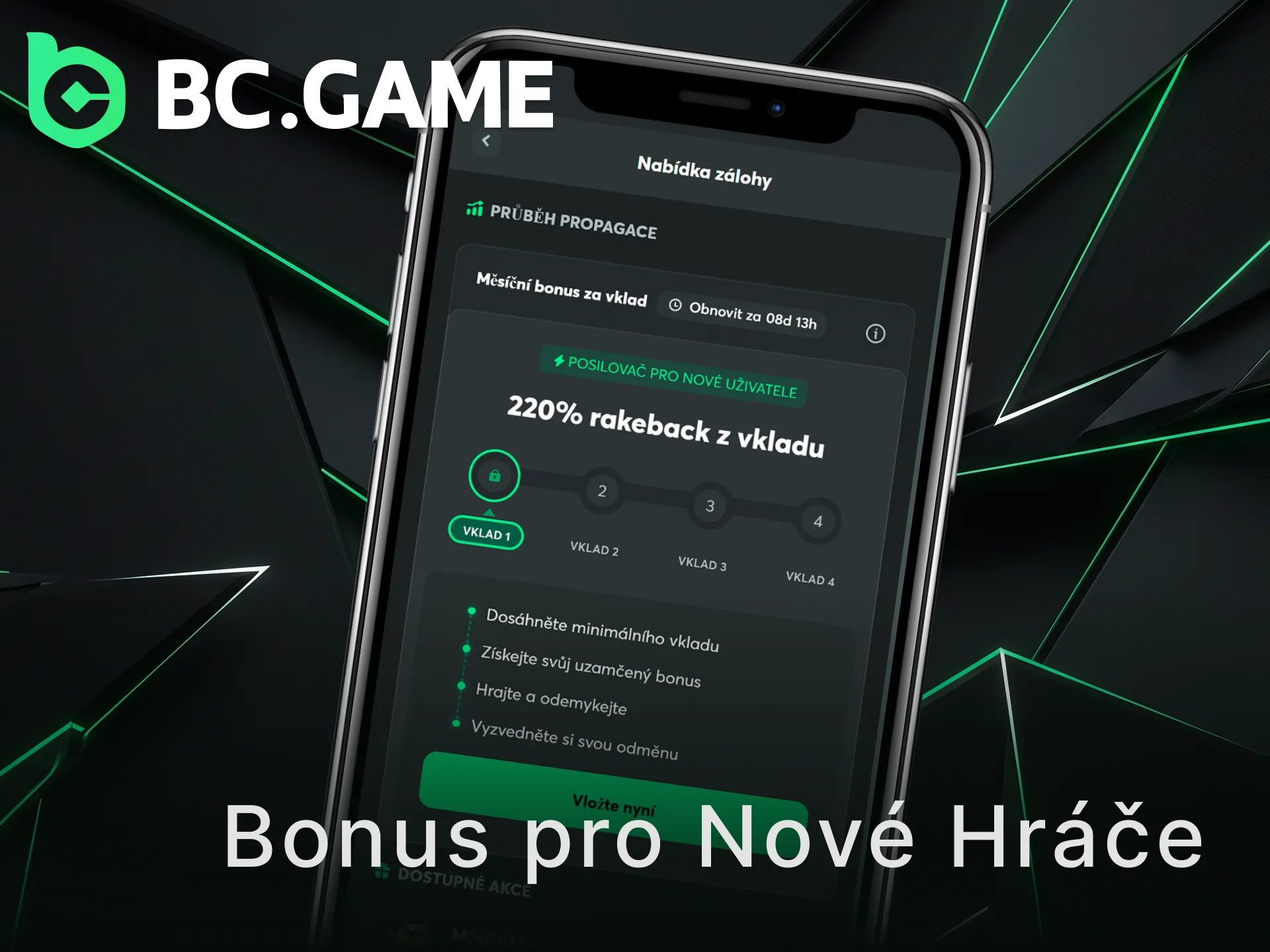 Získejte uvítací bonus pro nové hráče v aplikaci BC Game a začněte hrát.