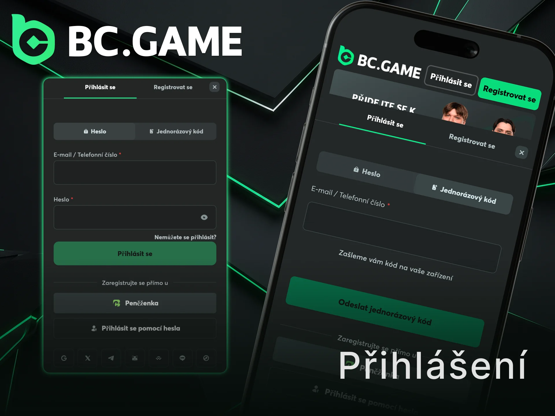 Přihlaste se ke svému profilu přes mobilní iOS aplikaci BC Game.