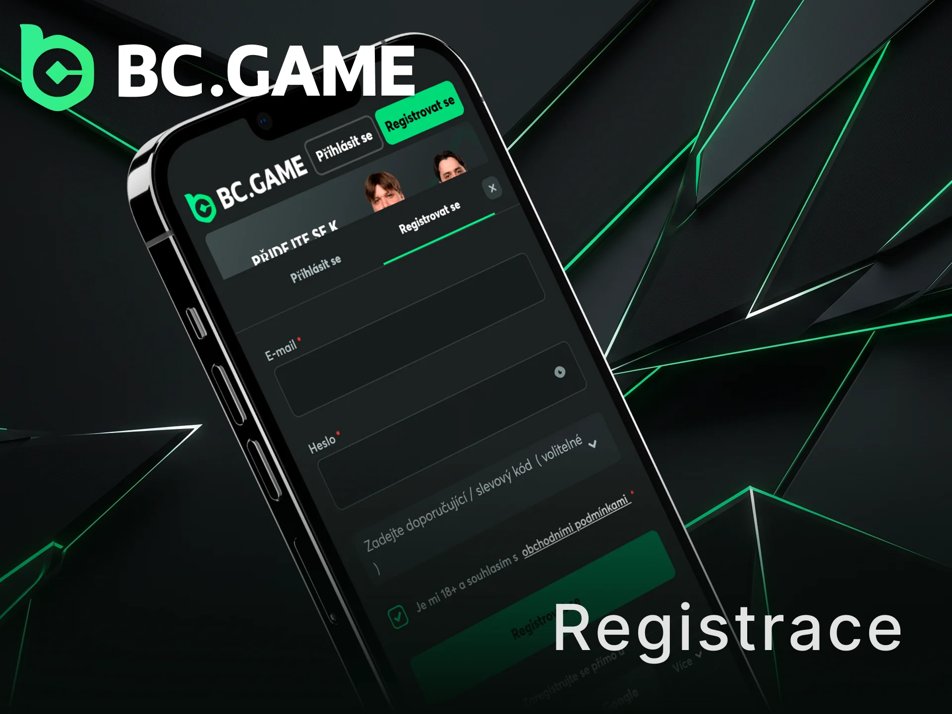 Vytvořte si nový účet přes mobilní iOS aplikaci BC Game snadno.