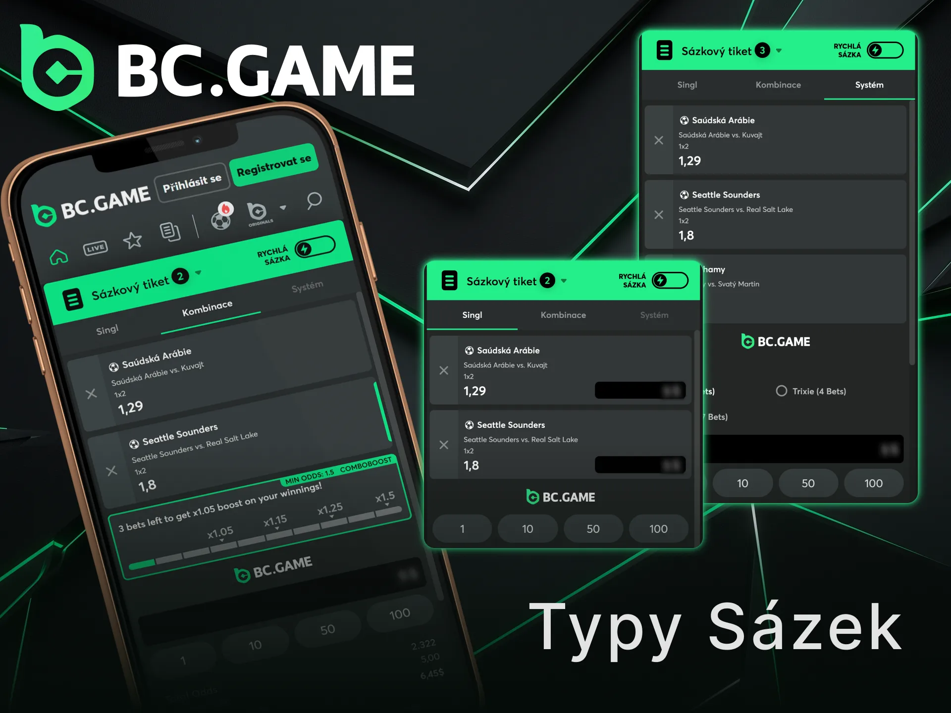 Vyberte si výhodné typy sázek v mobilní iOS aplikaci BC Game.