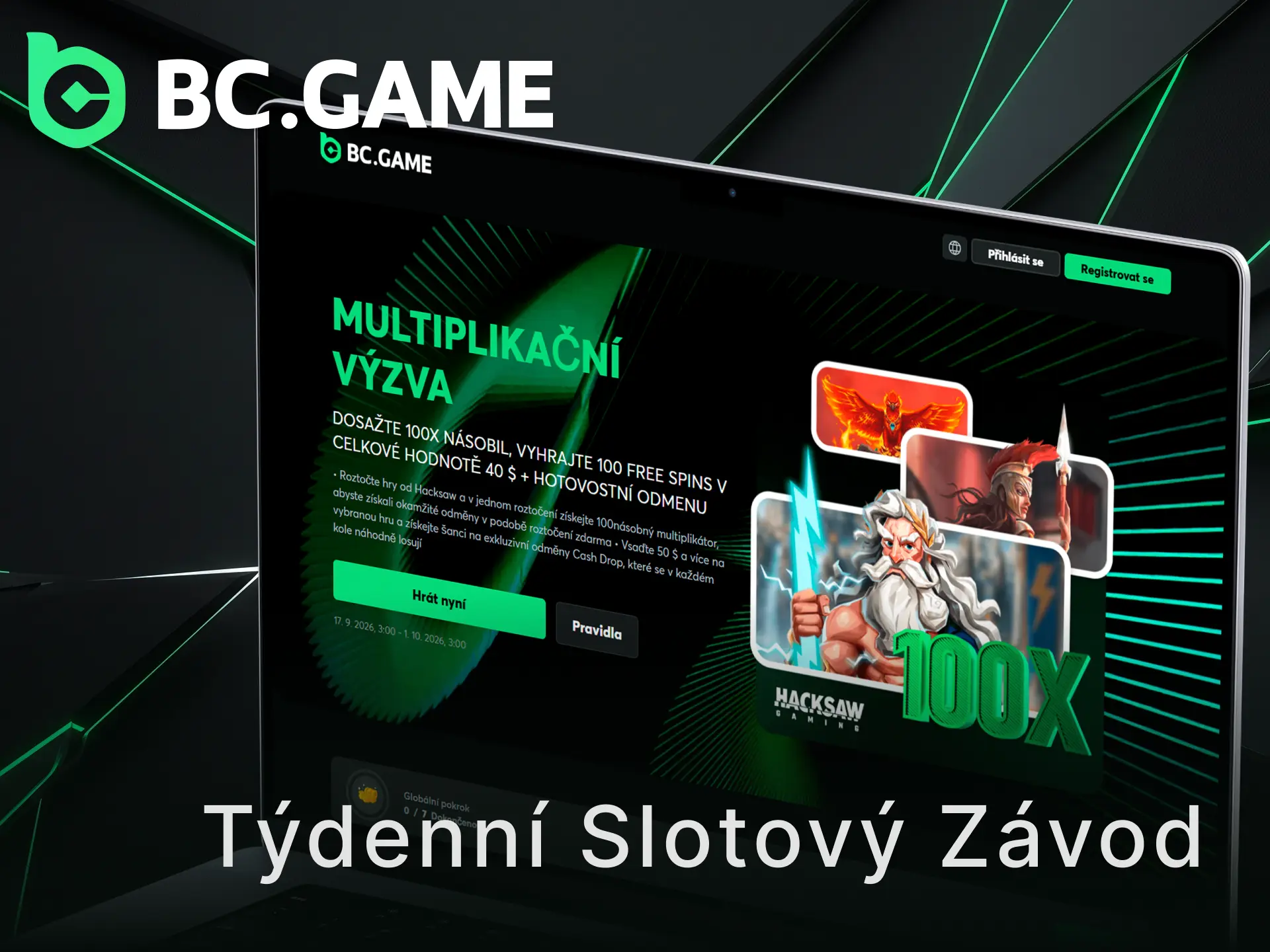 Zapojte se do týdenního slotového závodu na BC Game a získejte výhry.