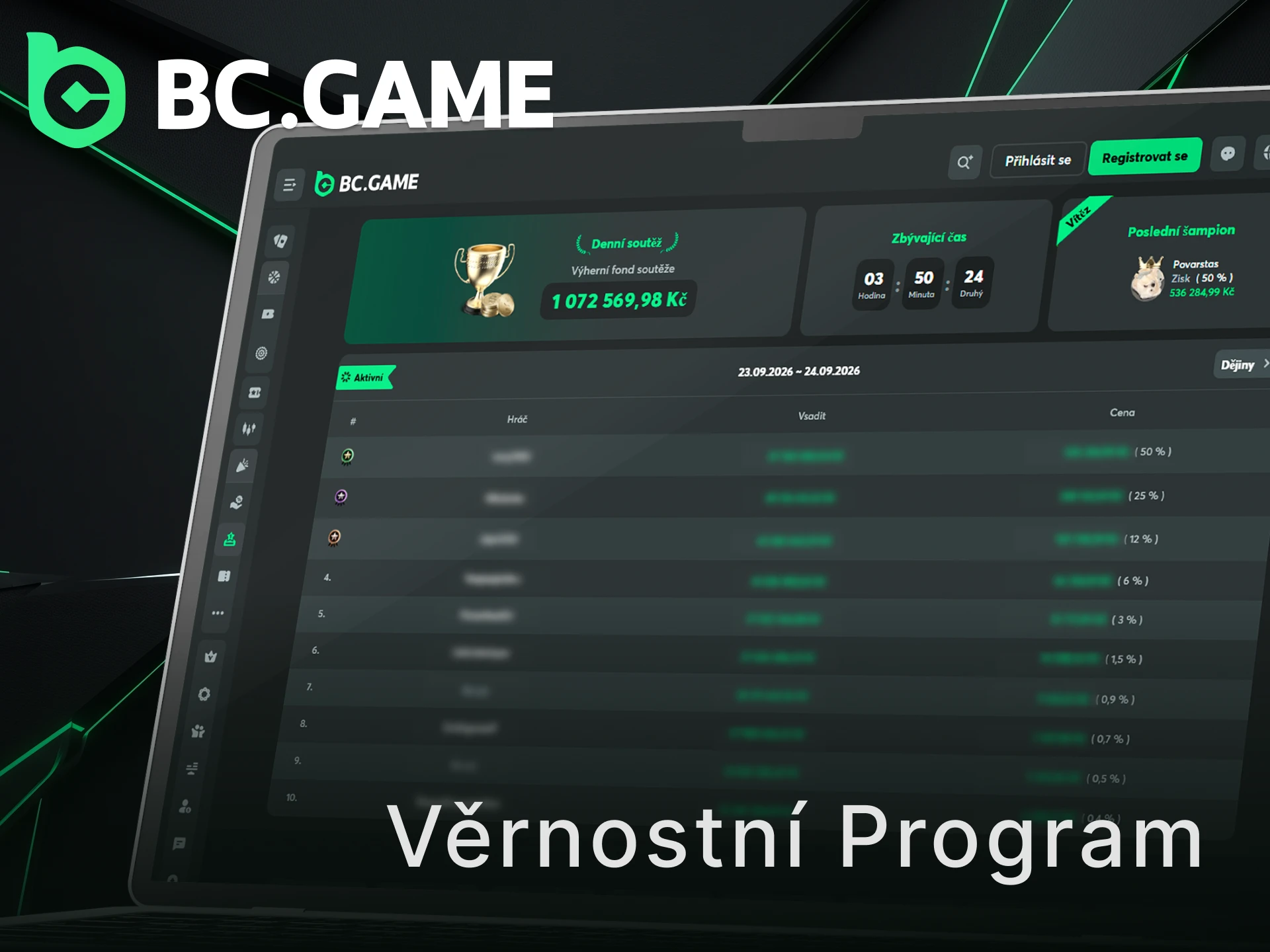 Zapojte se do věrnostního programu BC Game a získávejte výhodné odměny.