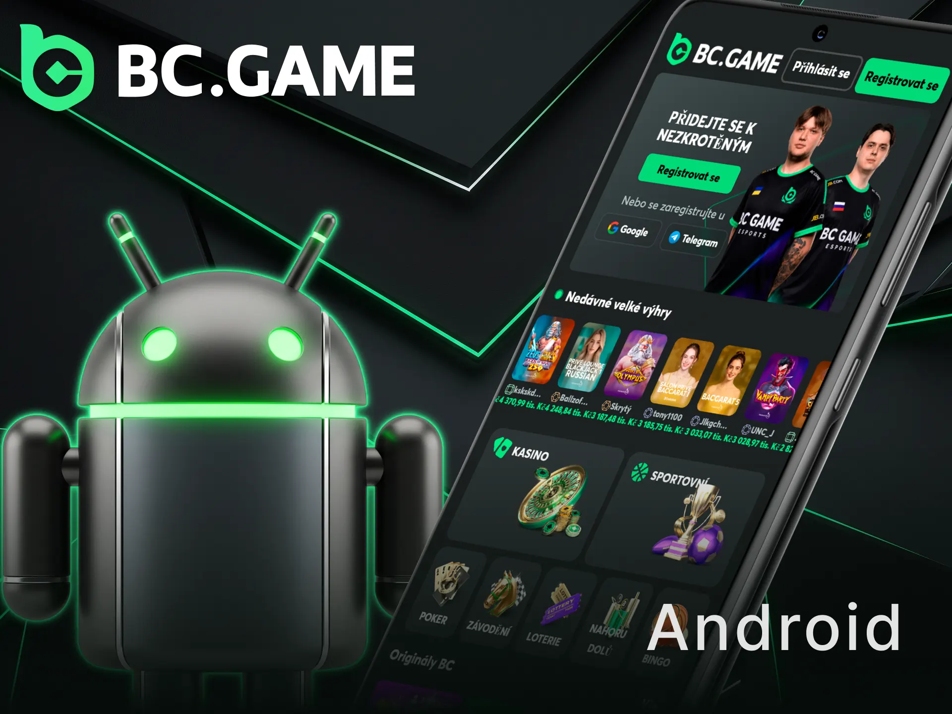 Stáhněte si BC Game aplikaci pro Android a hrajte na mobilu.