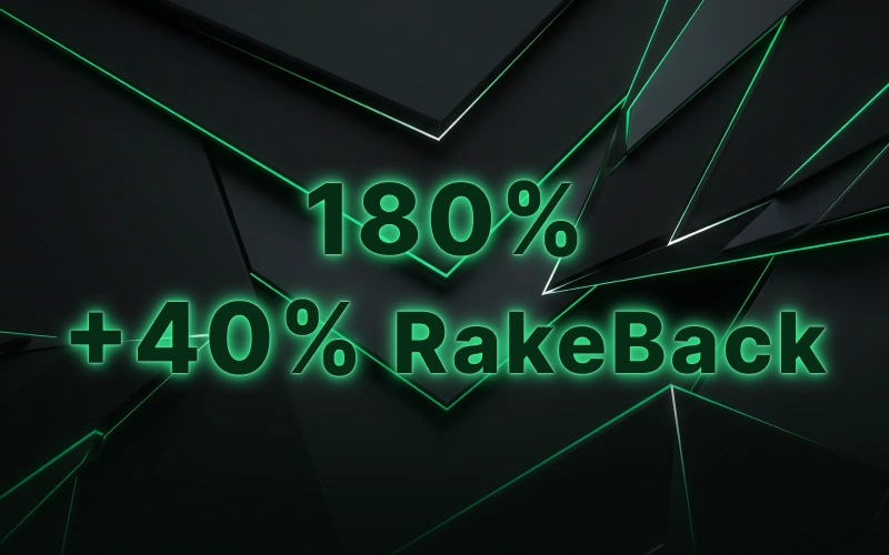 Získejte 180% RakeBack za prvního vklad na stránce bonusy BC Game.