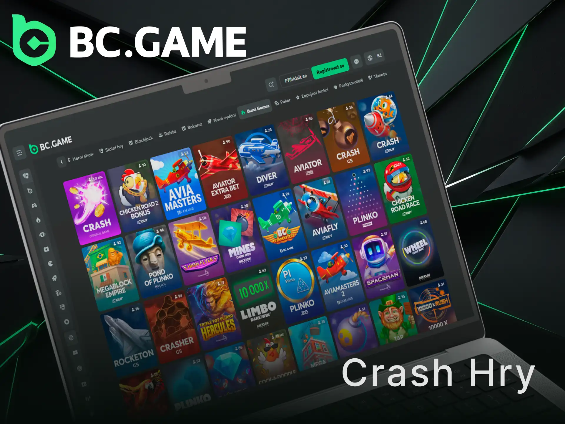 Vyzkoušejte rychlé crash hry na BC Game a sledujte růst násobitele.