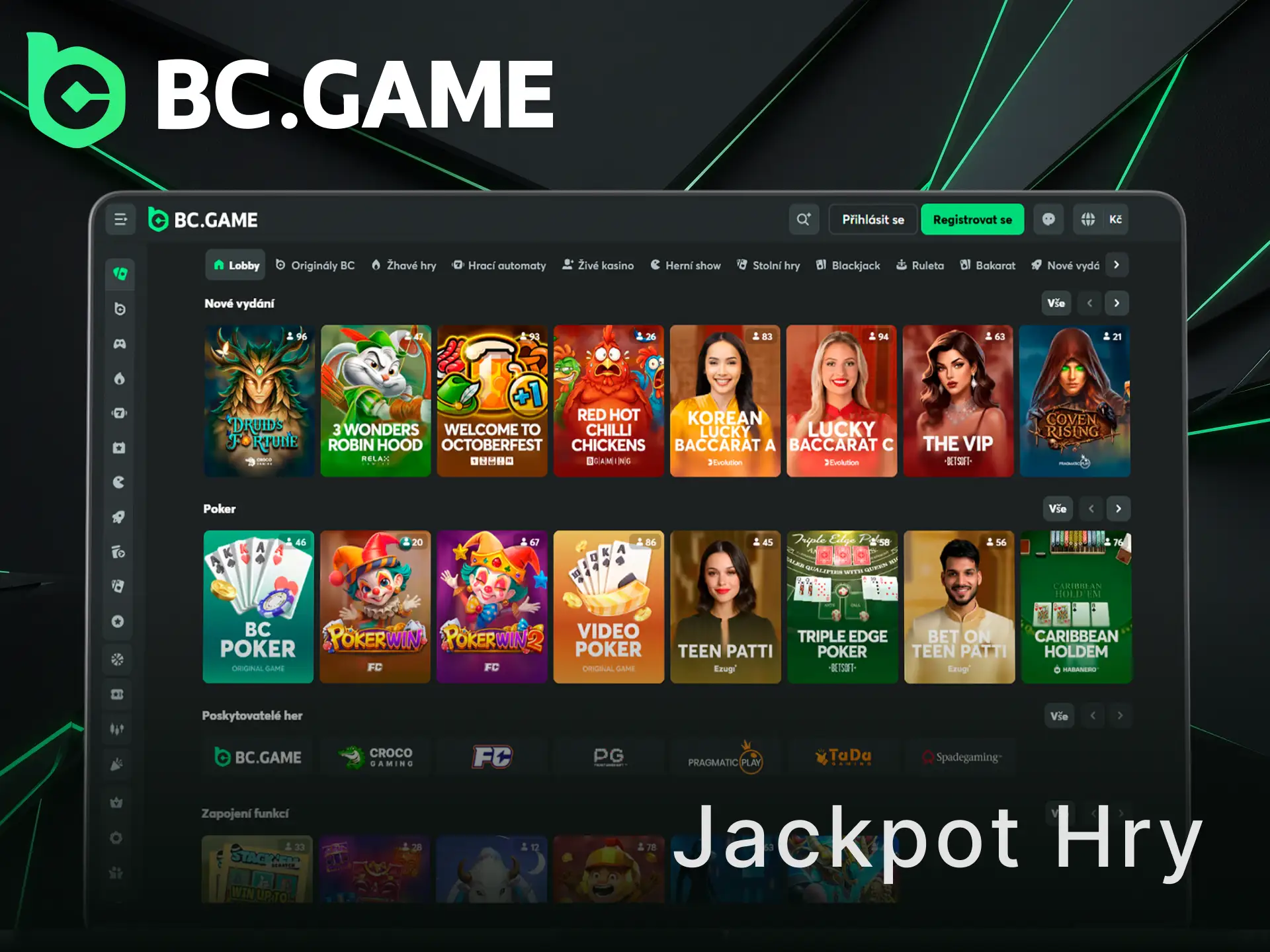 Hrajte o vysoké výhry v jackpot casino hrách na BC Game.