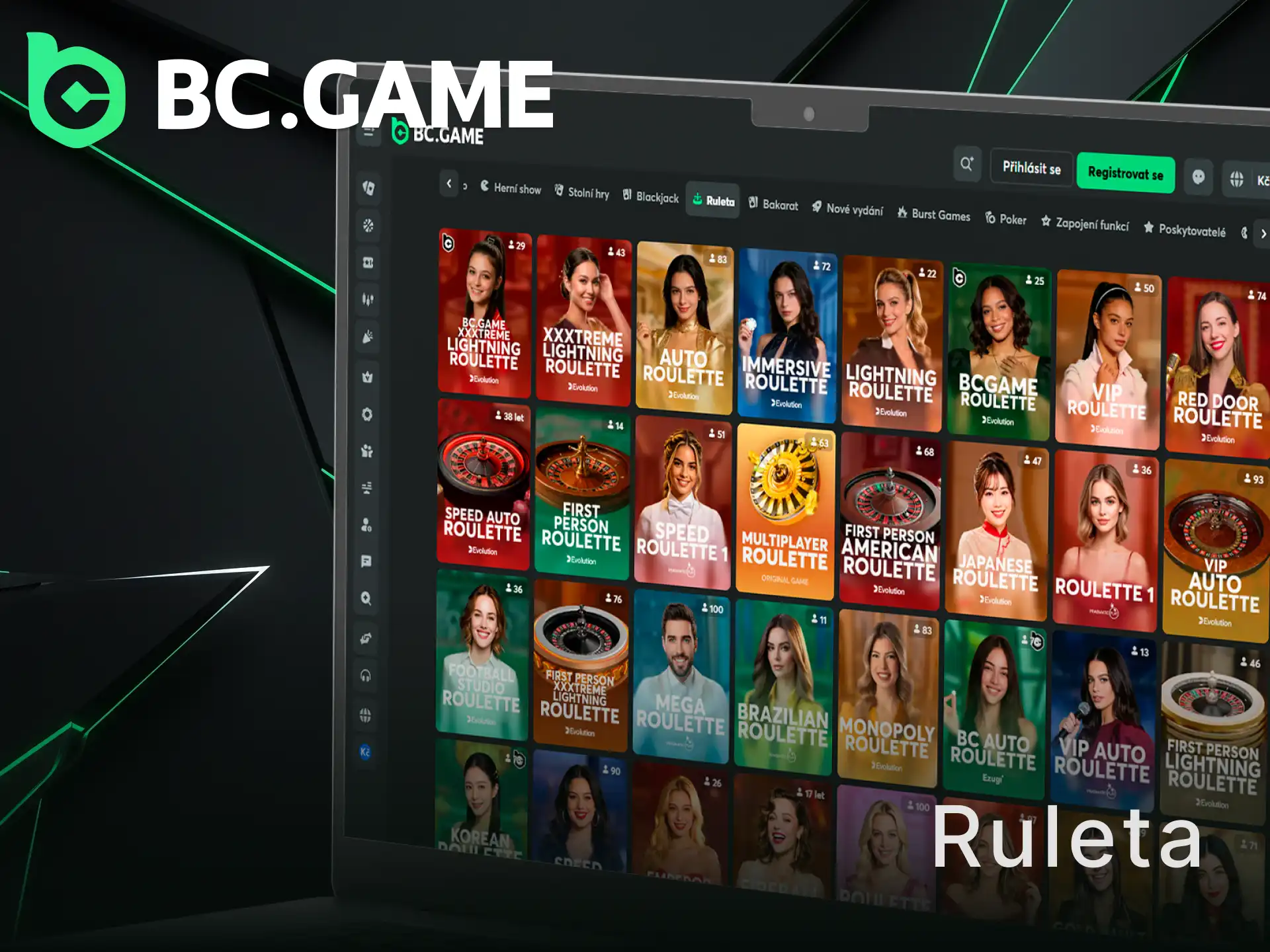 Sledujte kuličku na casino ruletě u BC Game a vyhrávejte.