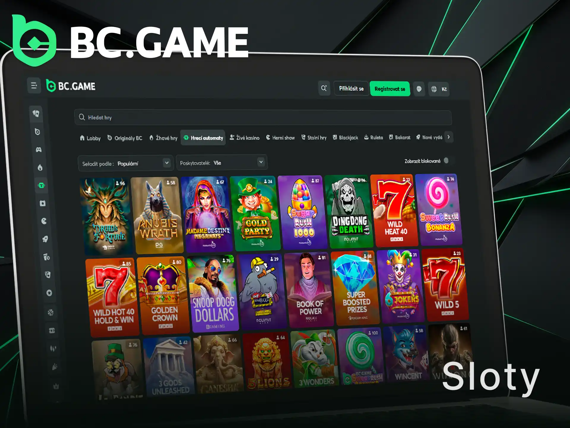 Roztočte vybrané casino sloty na BC Game a získejte skvělé výhry.