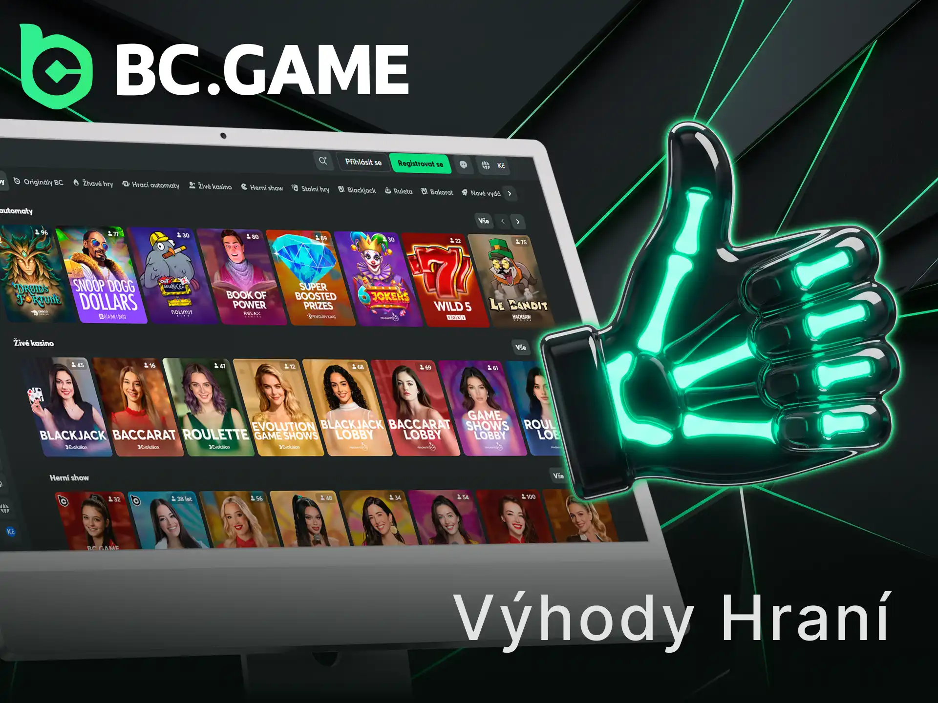 Objevte hlavní výhody hraní v casino prostředí na BC Game.