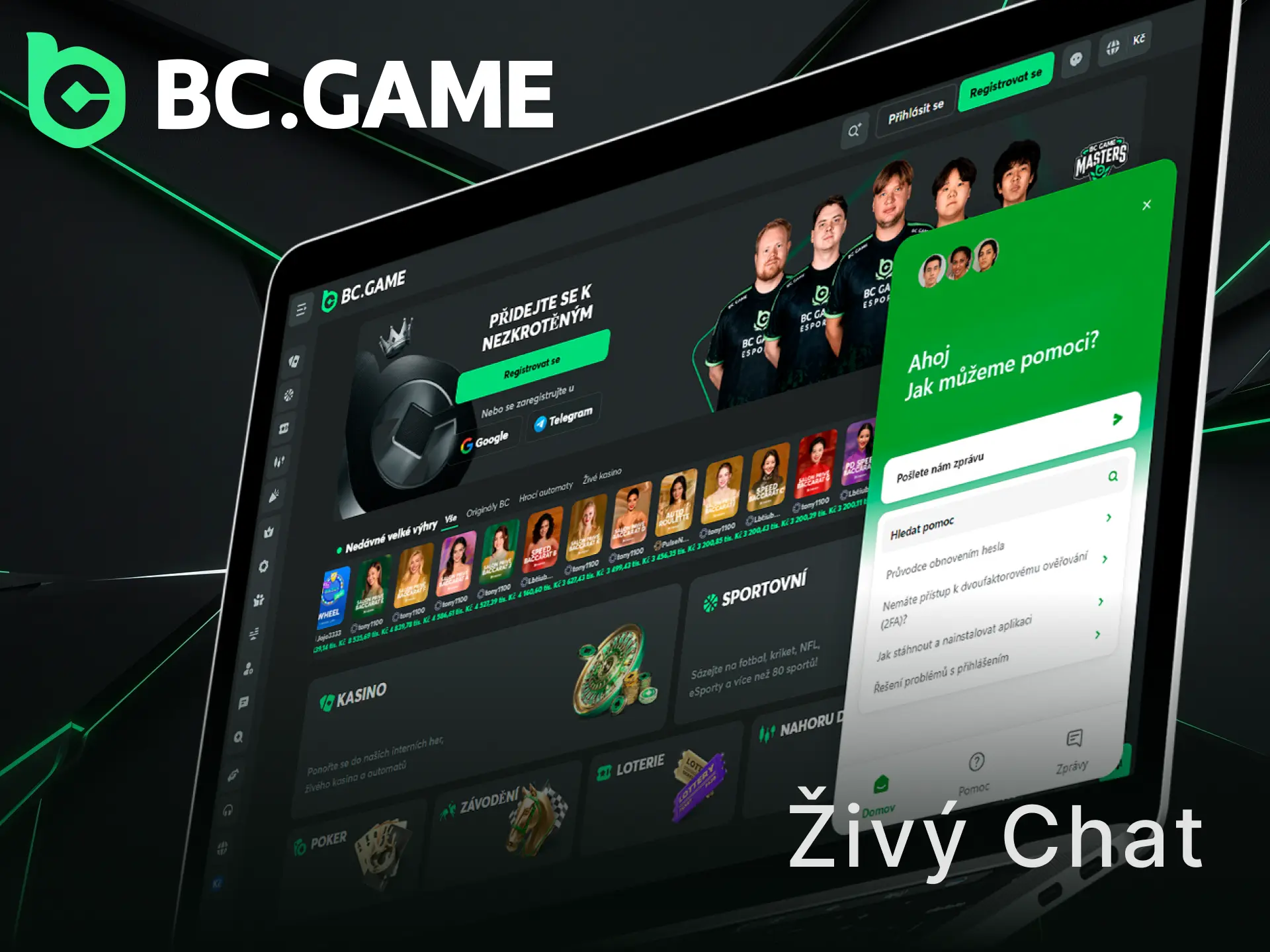 Vyzkoušejte rychlý živý chat BC Game pro okamžitou pomoc s vašimi dotazy.