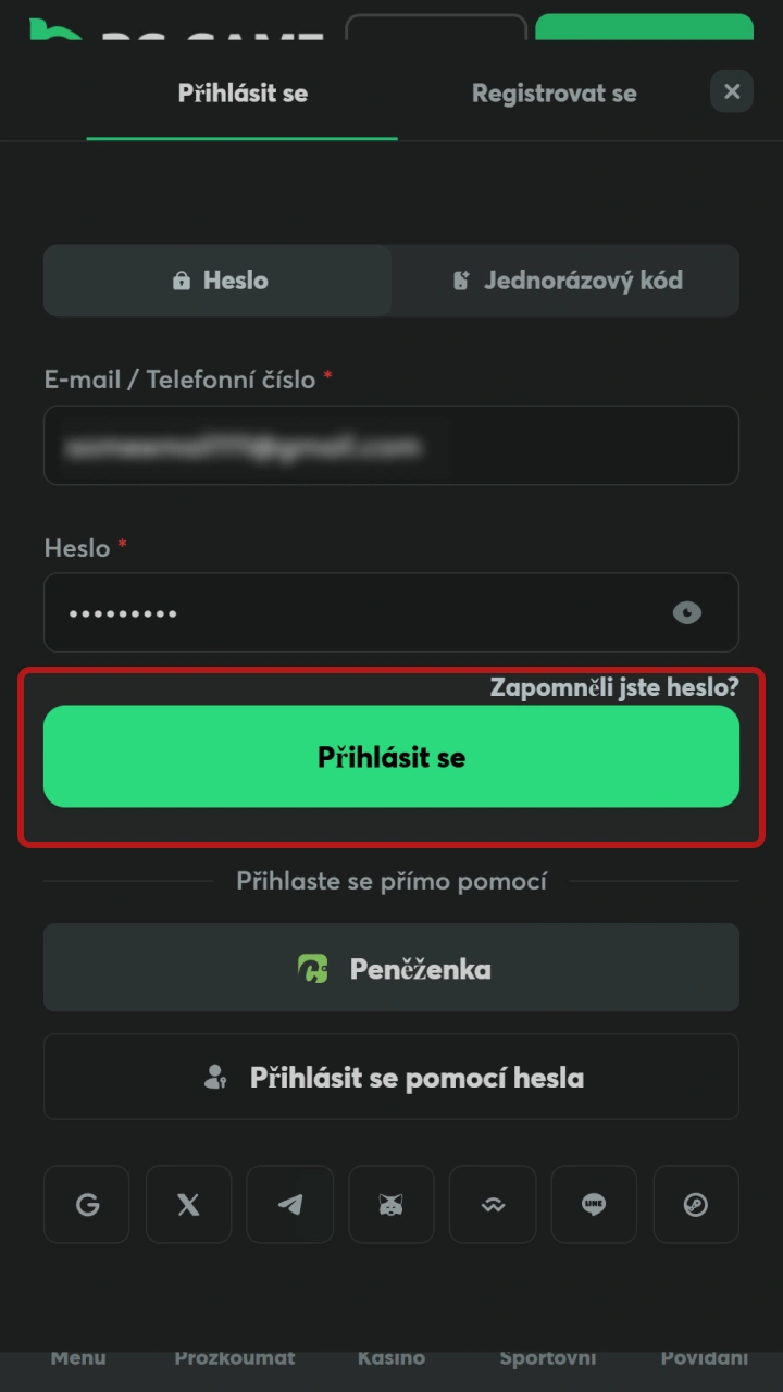 Dokončete ověření a získejte přístup ke svému profilu v aplikaci BC Game.