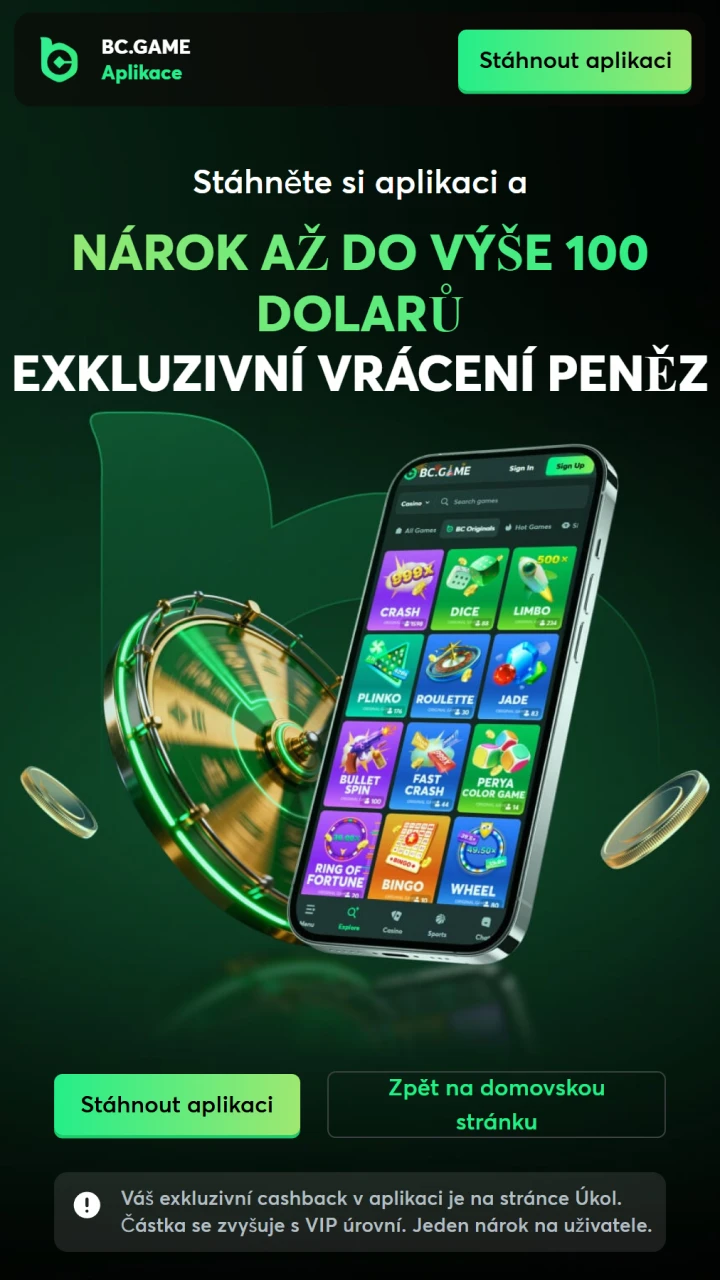 Stáhněte si mobilní aplikaci BC Game v Česku pro rychlý přístup.
