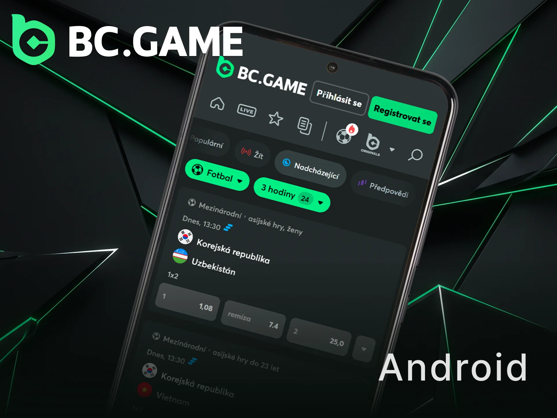 Stáhněte si aplikaci BC Game pro Android a vsázejte kdykoliv.
