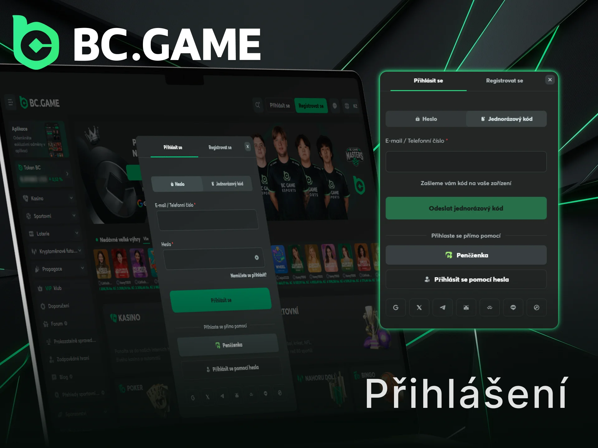 Přihlaste se ke svému účtu BC Game a začněte sázet.
