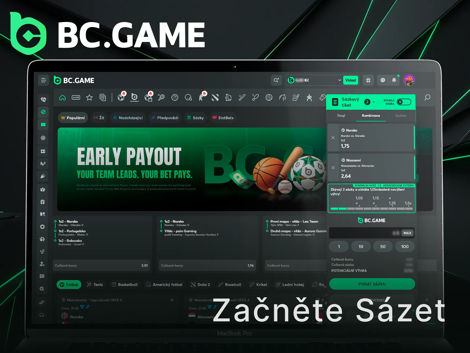Podejte sázku na BC Game v několika jednoduchých krocích a vyhrajte.