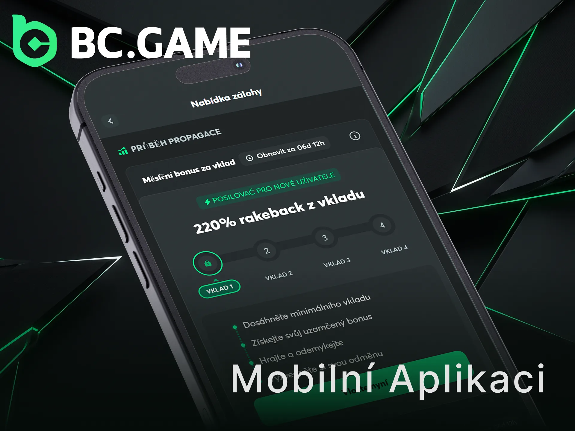 Získejte uvítací bonus BC Game přes mobilní aplikaci a začněte hned hrát.