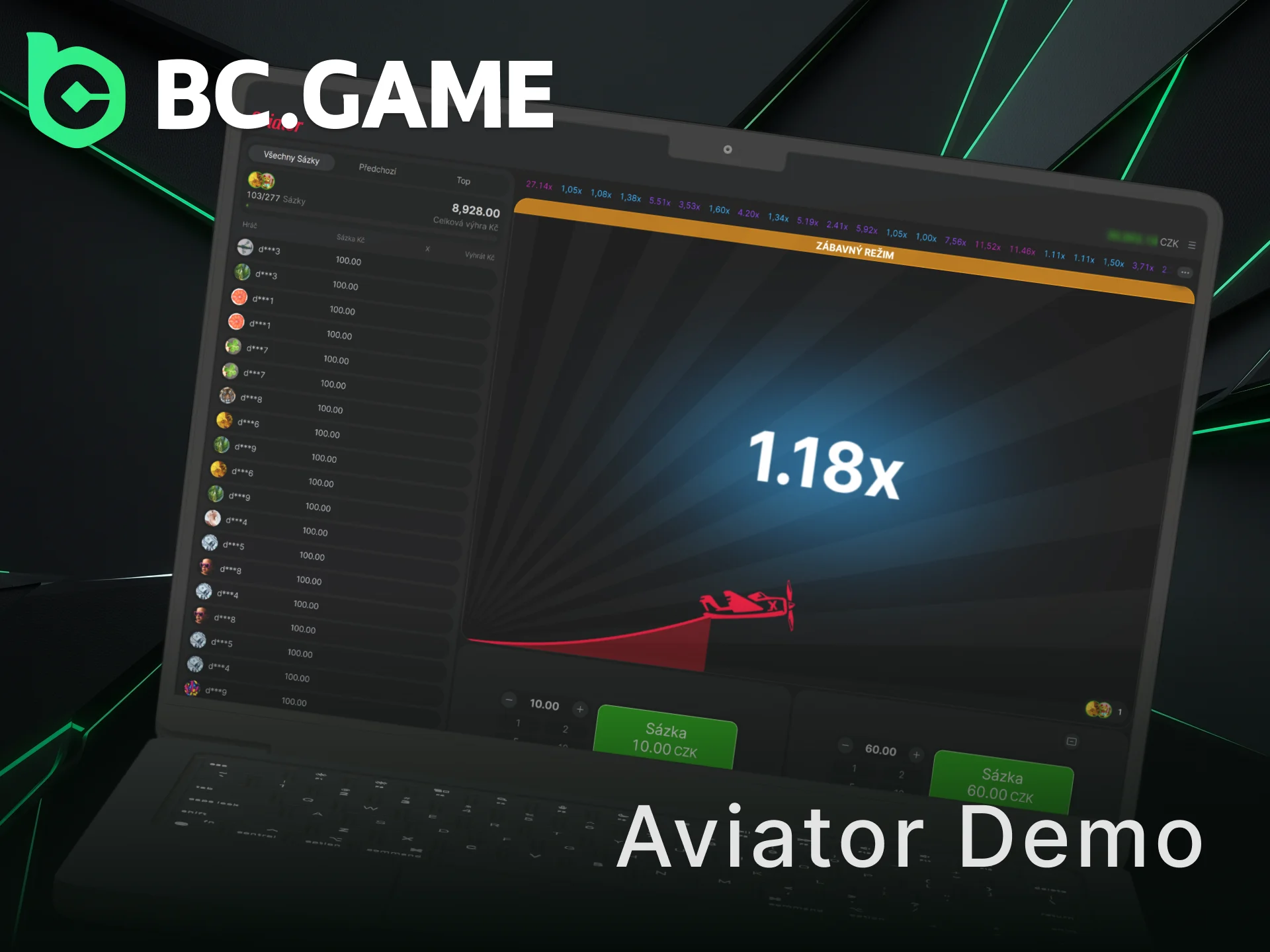 Otestujte si bezrizikový tréninkový režim pro BC Game Aviator zdarma.