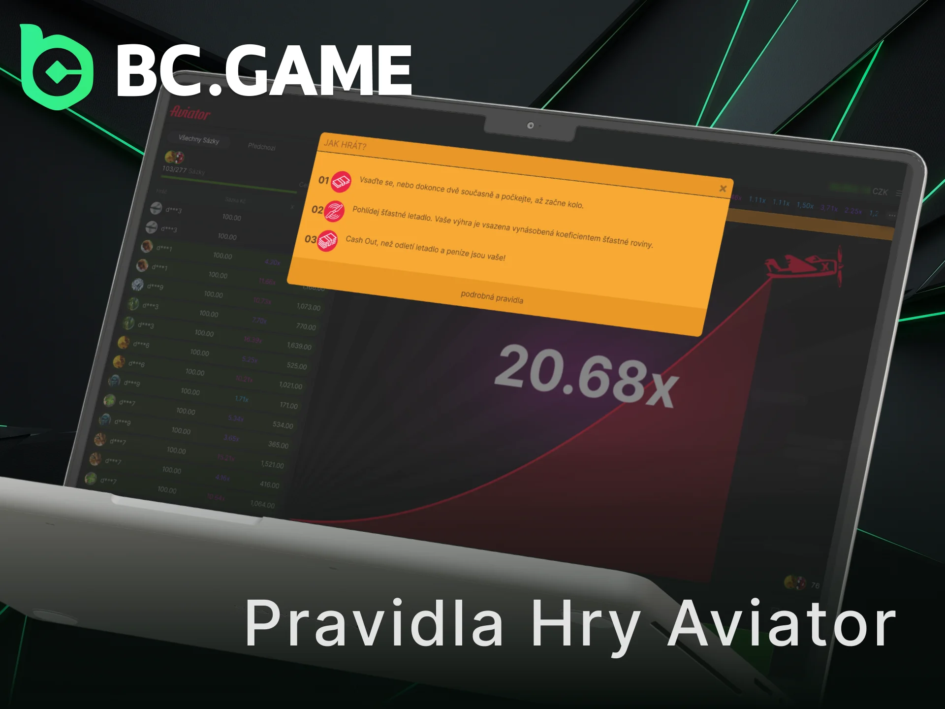 Prostudujte si základní principy a spaste BC Game Aviator.