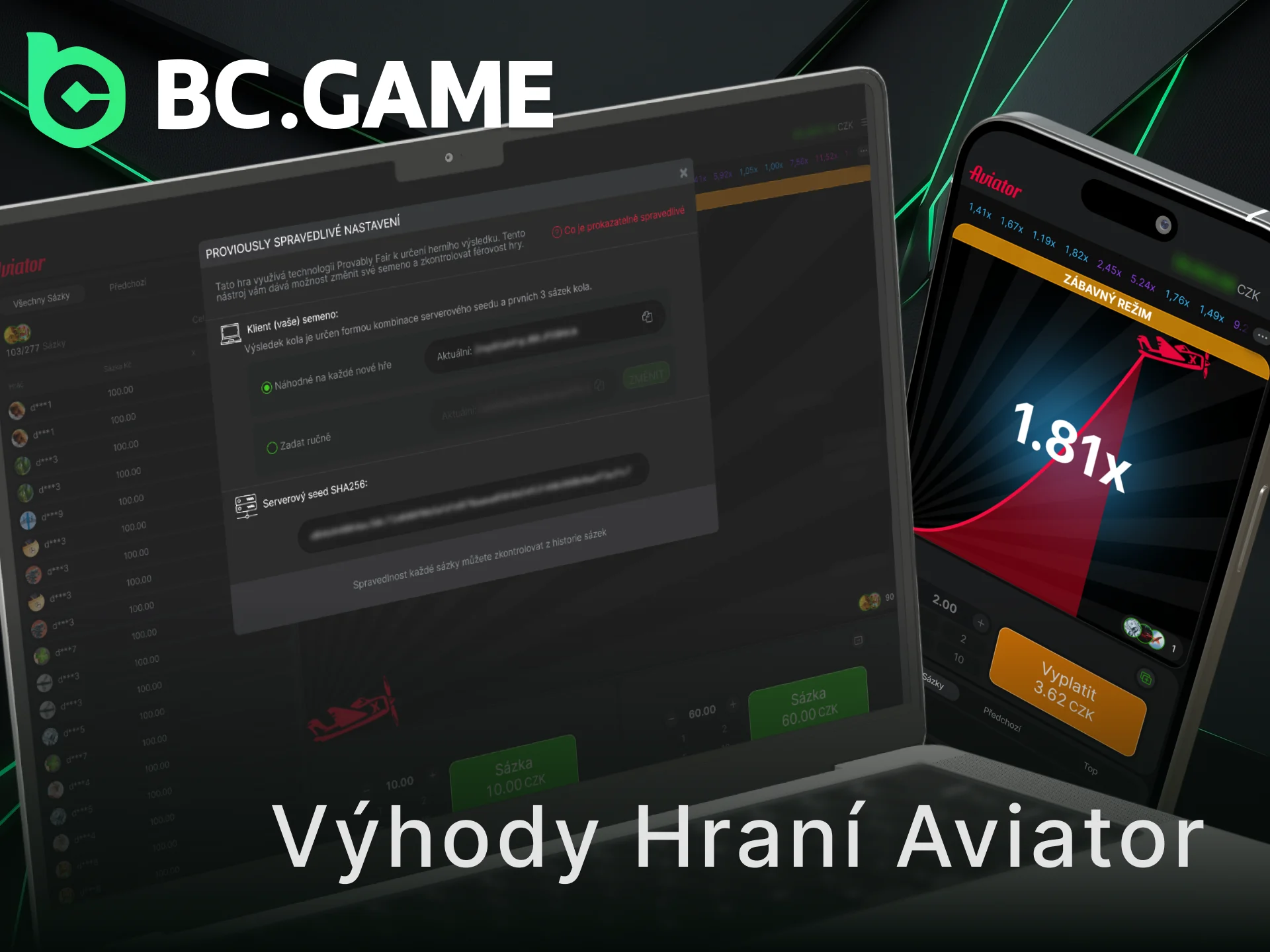 Využijte vysoké násobitele a rychlé výplaty v BC Game Aviator.