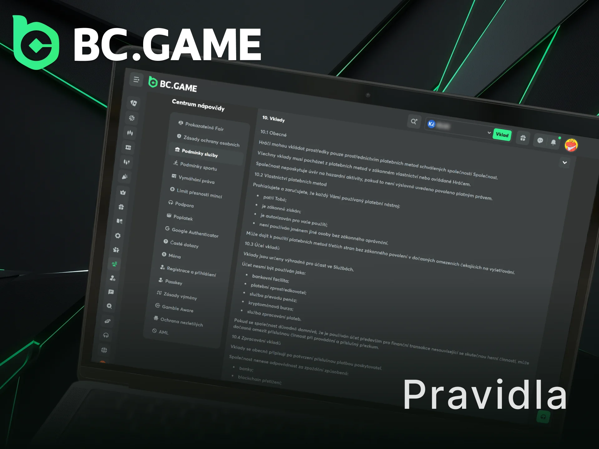 Prostudujte si bezpečné BC Game platby a jejich podmínky.