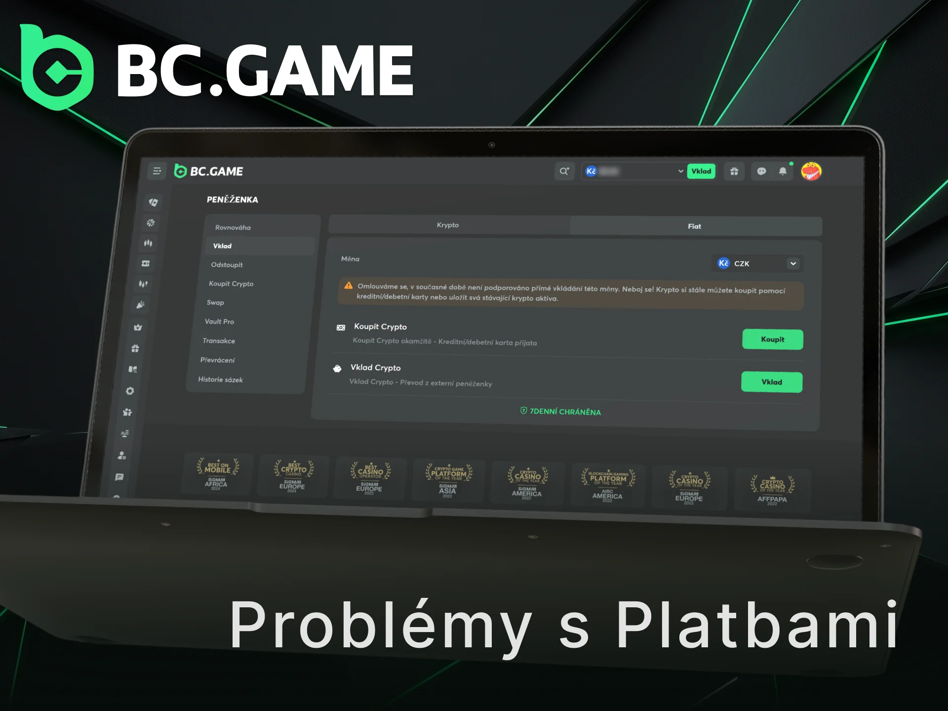 Zjistěte, jak snadno vyřešit jakékoliv BC Game platby v kasinu.