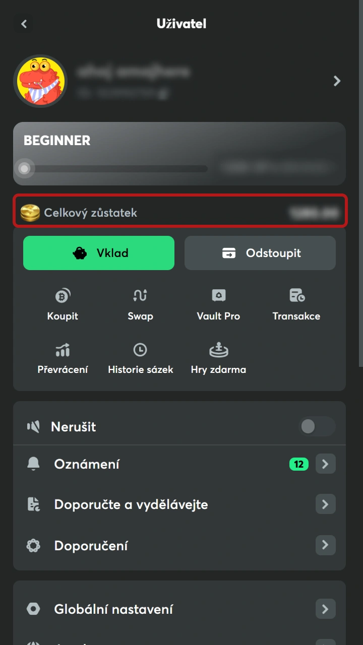 Počkejte na schválení transakce pro BC Game platby vkladu.