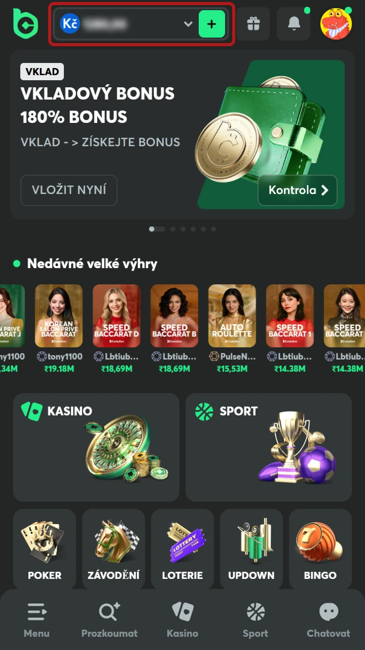 Přejděte do pokladny k zahájení BC Game platby výplat.