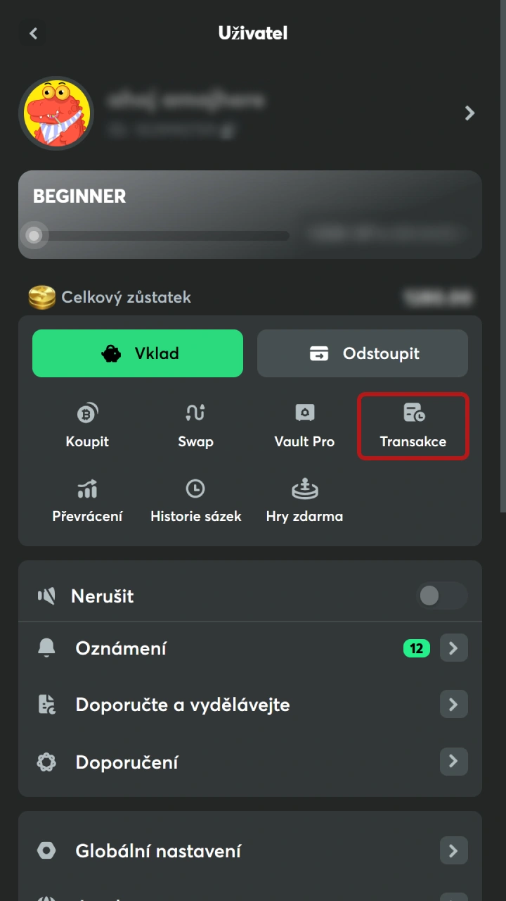 Kontrolujte proces zpracování v systému pro BC Game výběr.